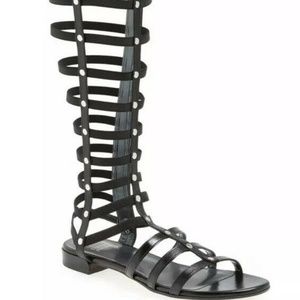 Stuart Weitzman Black Gladiator Sandal